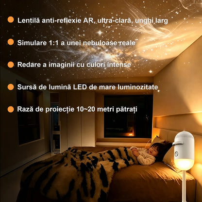 Proiector Stelar Galaxy Nebula (2 în 1, USB, LED)
